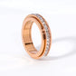 🎉🔥 ÉCONOMISEZ 50 % ! Bague rotative en acier titane. Zirconia taille brillant sur toute la circonférence – design rotatif anti-stress pour occuper vos mains 💍