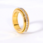 🎉🔥 ÉCONOMISEZ 50 % ! Bague rotative en acier titane. Zirconia taille brillant sur toute la circonférence – design rotatif anti-stress pour occuper vos mains 💍