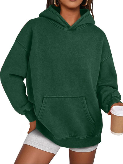 🔥🎁Womens Acid Wash Hoodie Oversized Long Sleeve Fall Fashion Sweatshirts