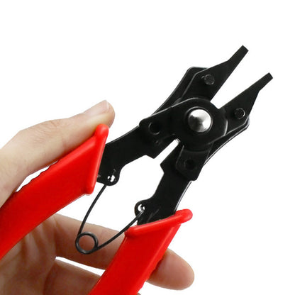 🔧🛠️ PROMO FLASH 50% ! Jeu de Pinces à Circlips 4 en 1 – Intérieur/Extérieur, Acier Haut Carbone, Têtes Interchangeables, Poignée Ergonomique, Parfait pour Mécanique & Bricolage ⚙️