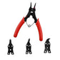 🔧🛠️ PROMO FLASH 50% ! Jeu de Pinces à Circlips 4 en 1 – Intérieur/Extérieur, Acier Haut Carbone, Têtes Interchangeables, Poignée Ergonomique, Parfait pour Mécanique & Bricolage ⚙️
