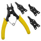 🔧🛠️ PROMO FLASH 50% ! Jeu de Pinces à Circlips 4 en 1 – Intérieur/Extérieur, Acier Haut Carbone, Têtes Interchangeables, Poignée Ergonomique, Parfait pour Mécanique & Bricolage ⚙️