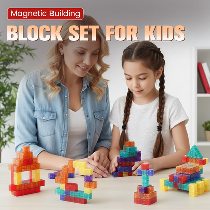 🧲🧩 PROMO FLASH 50% ! Jeu de Construction Magnétique 60+ Pièces – Aimants Puissants, 6 Faces, Sac de Rangement, Couleurs Vives, Idéal 7-14 ans, STEM 🎁