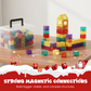 🧲🧩 PROMO FLASH 50% ! Jeu de Construction Magnétique 60+ Pièces – Aimants Puissants, 6 Faces, Sac de Rangement, Couleurs Vives, Idéal 7-14 ans, STEM 🎁