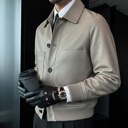 Men's Classic Faux Leather Jacket