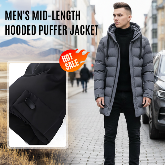 ⏳Limited-time 52% off⏰Men's mid-length down jacket with hood