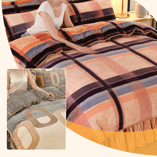 🛌4 Piece Print Cozy Comforter Bedding Sets