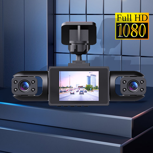 🚗📹 4-Lens 360° View Car Dash Cam – All-Round Recording, Night Vision & Loop Recording ⚡