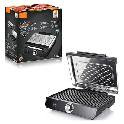 🔥🥩2200W Smokeless Indoor Grill with Non-Stick Plate