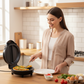 🔥🥞 PROMO FLASH -50% ! Plaque Électrique Antiadhésive Multifonction Petit-Déjeuner – Chauffage Double Face, Surface PTFE, 1000W, Design Compact & Sécurisé ✨