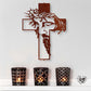 Jesus Cross Metal Sign Christ Wall Decoration