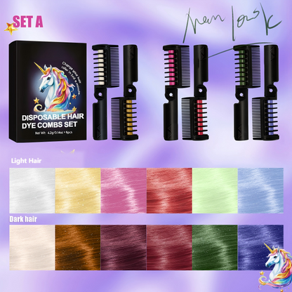 💥🎨 2026 New Arrivals 49% OFF💈✨6-Pack Disposable Hair Dye Combs Set-Precision Application & Easy Cleanup✅🔝