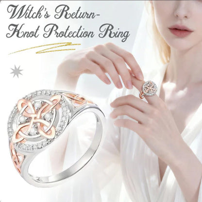 📢 50% DE RÉDUCTION ! ⏰ Bague Zirconium Nœud Celtique – Cuivre + Zircon – Bicolore Or Rose & Argent for Homme & Femme