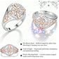 📢 50% DE RÉDUCTION ! ⏰ Bague Zirconium Nœud Celtique – Cuivre + Zircon – Bicolore Or Rose & Argent for Homme & Femme
