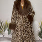 📢📢55 %  OFF !! ⏰Women's Leopard Print Fluffy Faux Fur Coat with Belt🧥