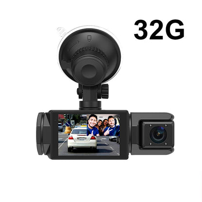 🚗 HD 1080p Triple-Lens Car DVR with Auto Reverse Camera + Parking Monitor