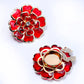 📢📢50%  OFF !! ⏰Chic Rhinestone Floral Cufflink & Brooch🌸🪡