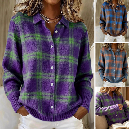 🥂 💖Women's Plaid Button-Down Sweater Jacket💥Buy 2 Get Free Shipping