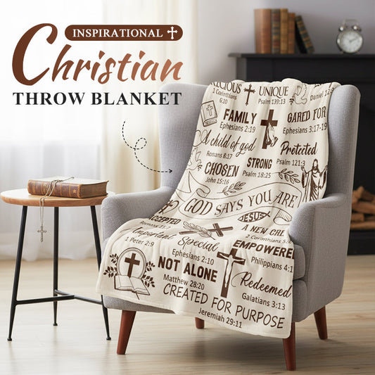 ⚡50 % OFF !!⚡Inspirational Christian Throw Blanket