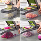 ✨ 50% DE RÉDUCTION ! 🥗 Coupe-Légumes Multifonction – ABS+PP+Inox – Lames Interchangeables & Peigne Nettoyant for Cuisine
