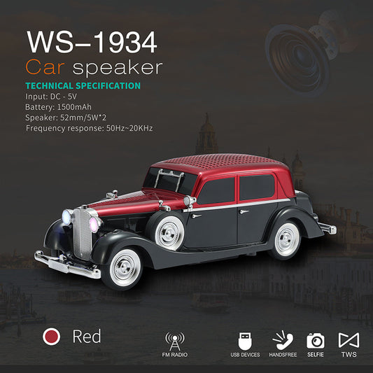 🔥2026 New Arrivals: 50% Off for a Limited Time!🔥Vintage Car Bluetooth Speaker with Stereo Sound