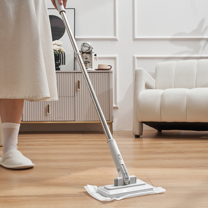 🧹 50% DE RÉDUCTION ! 🧴 Balai Plat Mini Rétractable – PP, ABS & Inox – Tête Pivotante 180° & Lingettes Jetables for Maison