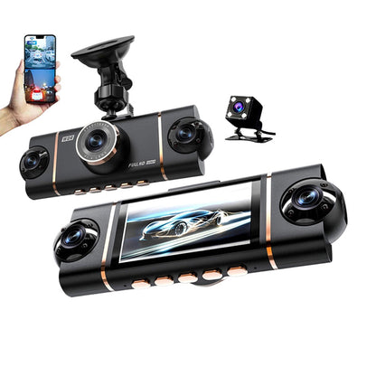 🏆65% Off🔥🚗4-Channel HD Dashcam with Front Interior Rear Recording