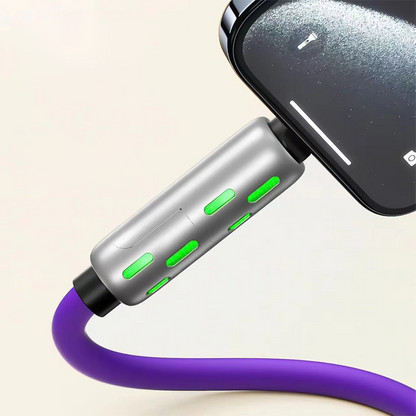 🌈 Achetez 1, obtenez 1 gratuit ! 🔌 Câble de Recharge Rapide Universel RGB 4-en-1 – 240W – Alliage Zinc & Silicone Liquide – 480 Mbps pour Smartphone, Tablette et PC 💻