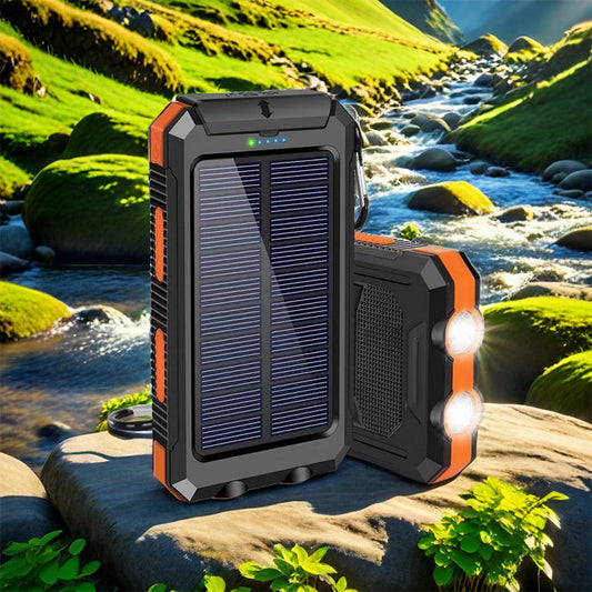 🔋 PROMO FLASH : 50% DE RÉDUCTION ! ☀️ Batterie Externe Solaire – ABS Ignifuge – 10000 mAh & Double Lampe LED for Voyage & Camping – 5 Couleurs 🏕️