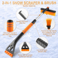2-In-1 Snow Scraper Brush For Car Windshield
