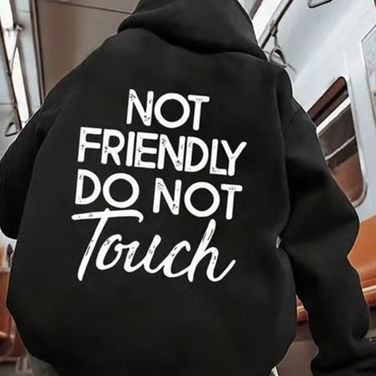 Unisex Not Friendly Oversized Pullover Hoodie