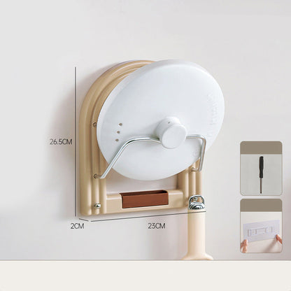 🏠✨Drill-Free Wall-Mounted Pot Lid Organizer