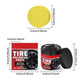 ⏳🚗 PROMO LIMITÉE 50% ! Cirage Brillant pour Pneus/Jantes Noir – Formule à Séchage Rapide, Protection Durable, Effet Hydrophobe, 100g avec Éponge Applicateur, Restaure l'Éclat des Pneus ✨