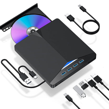 📀⚡7-in-1 USB 3.0 Type-C External DVD Drive