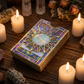 🔮✨Mystical Iridescent Tarot Deck Holder – Handcrafted Stained-Glass Box with Shimmering Rainbow Finish & Sacred Display Window! 🌈🔮