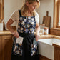 Floral Cotton Kitchen Apron with Pockets