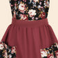 Floral Cotton Kitchen Apron with Pockets