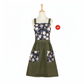 Floral Cotton Kitchen Apron with Pockets