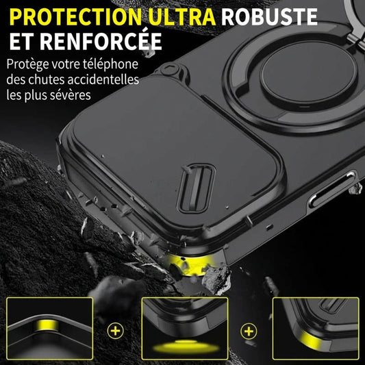 📱 PROMO FLASH : 50% DE RÉDUCTION ! 🔥 Coque Magnétique avec Support Anneau – TPU & Polycarbonate – Protection Militaire & Rotation 360° for Sécurité & Praticité ✨