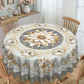 🌺🎀 50 % DE RÉDUCTION ! ✨ Nappe Fleurie en Relief Imperméable – Polyester Haute Densité – Anti-Tache & Lavable en Machine pour Salle à manger Élégante 🍽️