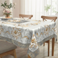🌺🎀 50 % DE RÉDUCTION ! ✨ Nappe Fleurie en Relief Imperméable – Polyester Haute Densité – Anti-Tache & Lavable en Machine pour Salle à manger Élégante 🍽️