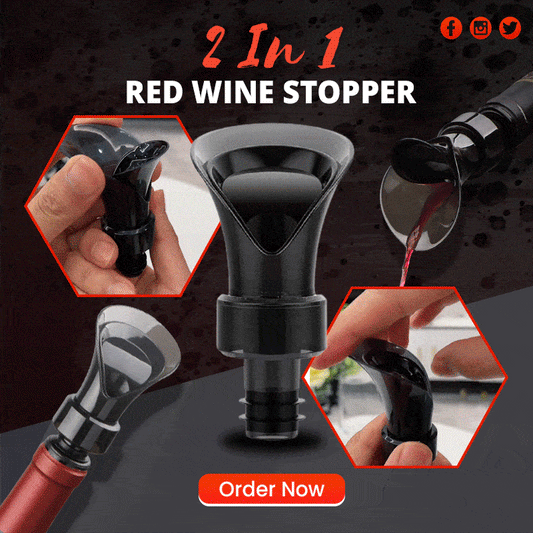 🍷 -50% ! 🧪 Bouchon Verseur 2-en-1 pour Vin – Silicone + Acrylique – Pompe à Vide & Obturateur – Préserve Fraîcheur & Arôme jusqu’à 10 Jours – Compatible Toutes Bouteilles ✨