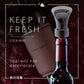 🍷 -50% ! 🧪 Bouchon Verseur 2-en-1 pour Vin – Silicone + Acrylique – Pompe à Vide & Obturateur – Préserve Fraîcheur & Arôme jusqu’à 10 Jours – Compatible Toutes Bouteilles ✨