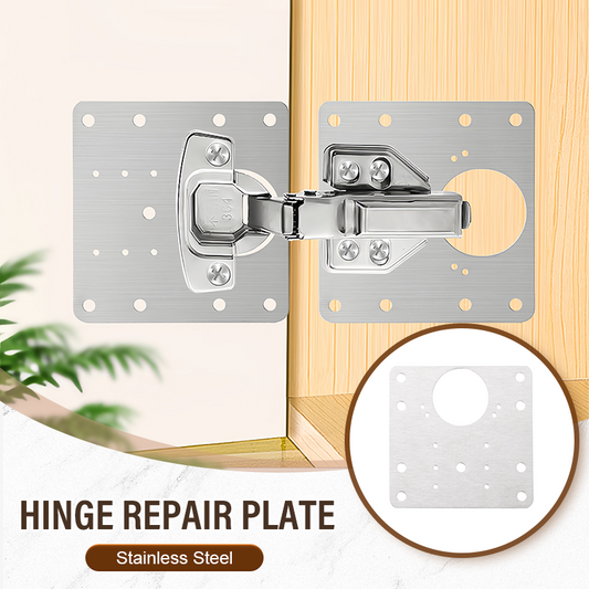 🔧✨ PROMO FLASH : 50% DE RÉDUCTION ! Plaques de Réparation de Charnière en Acier Inoxydable – Kit de Renfort Multi-Trous Résistant à la Rouille for Réparez Rapidement vos Portes de Placard ✨