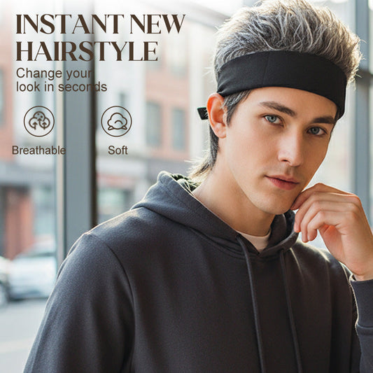 Gorra con Peluca Estilo Hip-Hop Unisex