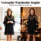 👗✨ PROMO LIMITÉE 50% ! Robe Femme Dentelle Ajourée – Manches Volantées, Coupe Fluide, 2 Couleurs, 5 Tailles, Parfaite Soirée & Bohème 🌹
