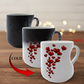 📢 50 % DE RÉDUCTION !!! ⏰ Mug en Céramique à Couleur Changeante avec Anse en Forme de Cœur – 325 ml – Révélation Thermique >60°C pour Café et Thé 💝✨