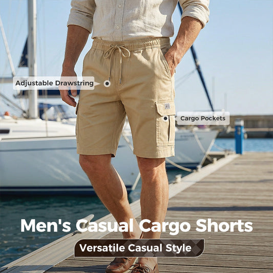 💥🩳 2026 MEILLEURE VENTE 50% ! Short Cargo Léger à Cordon – Tissu Respirant, Multi-Poches, Coupe Confort Genoux, Polyvalent pour le Quotidien 👖