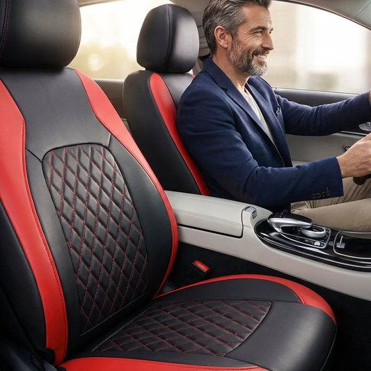 🔥 50% RABATT! 🎁 9-teiliges Autositzbezug-Set aus Leder – Universelle Passform, Luftiger Komfort & Pflegeleicht – Airbag-kompatibel – Perfekt für Komfort & Schutz im Auto 🚗