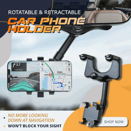 📱 50% DE RÉDUCTION ! 🚗 Support Téléphone Voiture Rotatif – ABS & Nano-PU – Bras Rétractable & Rotation 360° for Conducteurs